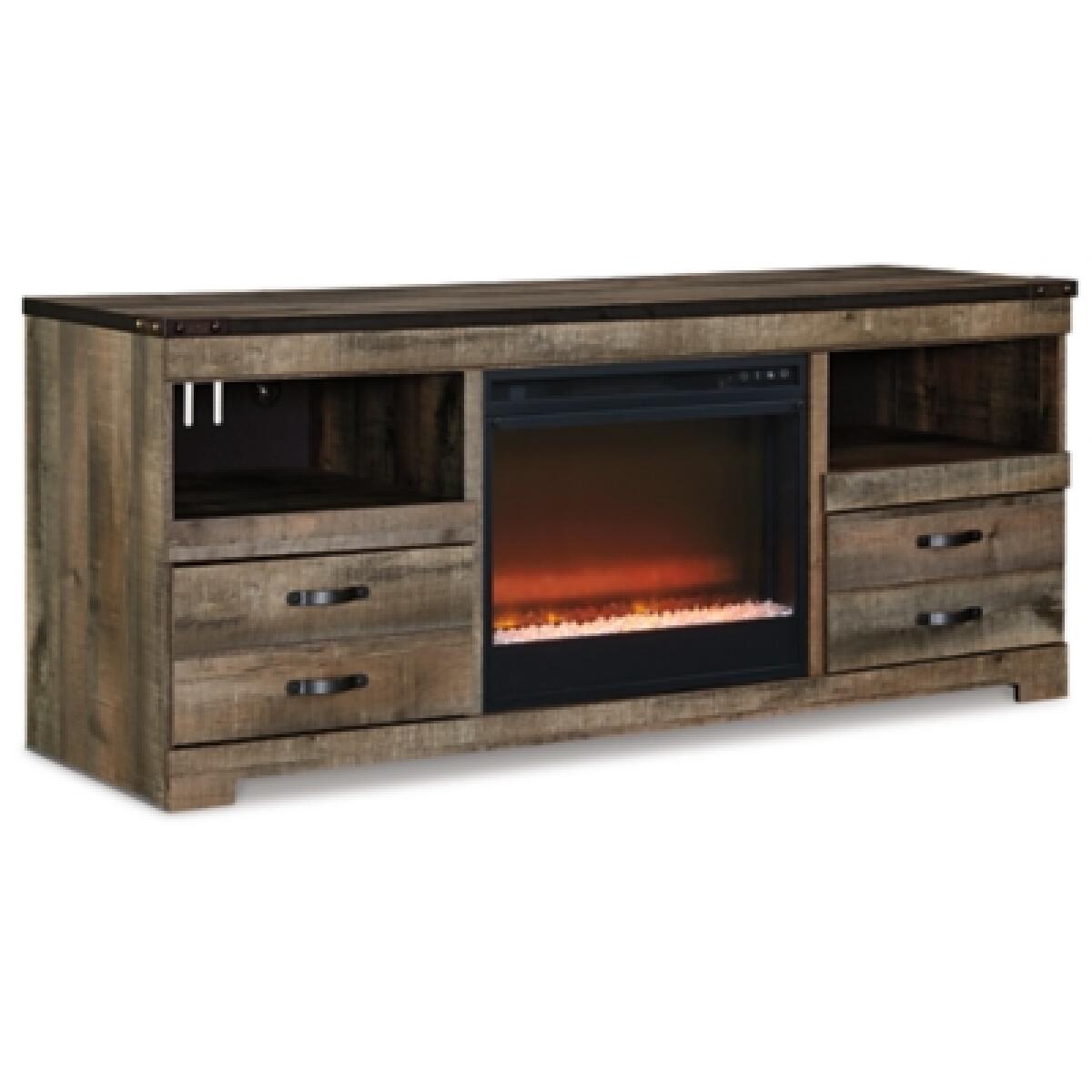 Trinell 63" TV Stand with Electric Fireplace - Image 2