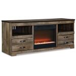 Trinell 63" TV Stand with Electric Fireplace - Image 2
