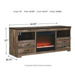 Trinell 63" TV Stand with Electric Fireplace - Image 5