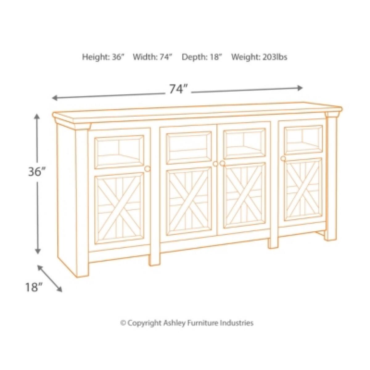 Bolanburg 74" TV Stand - Image 5
