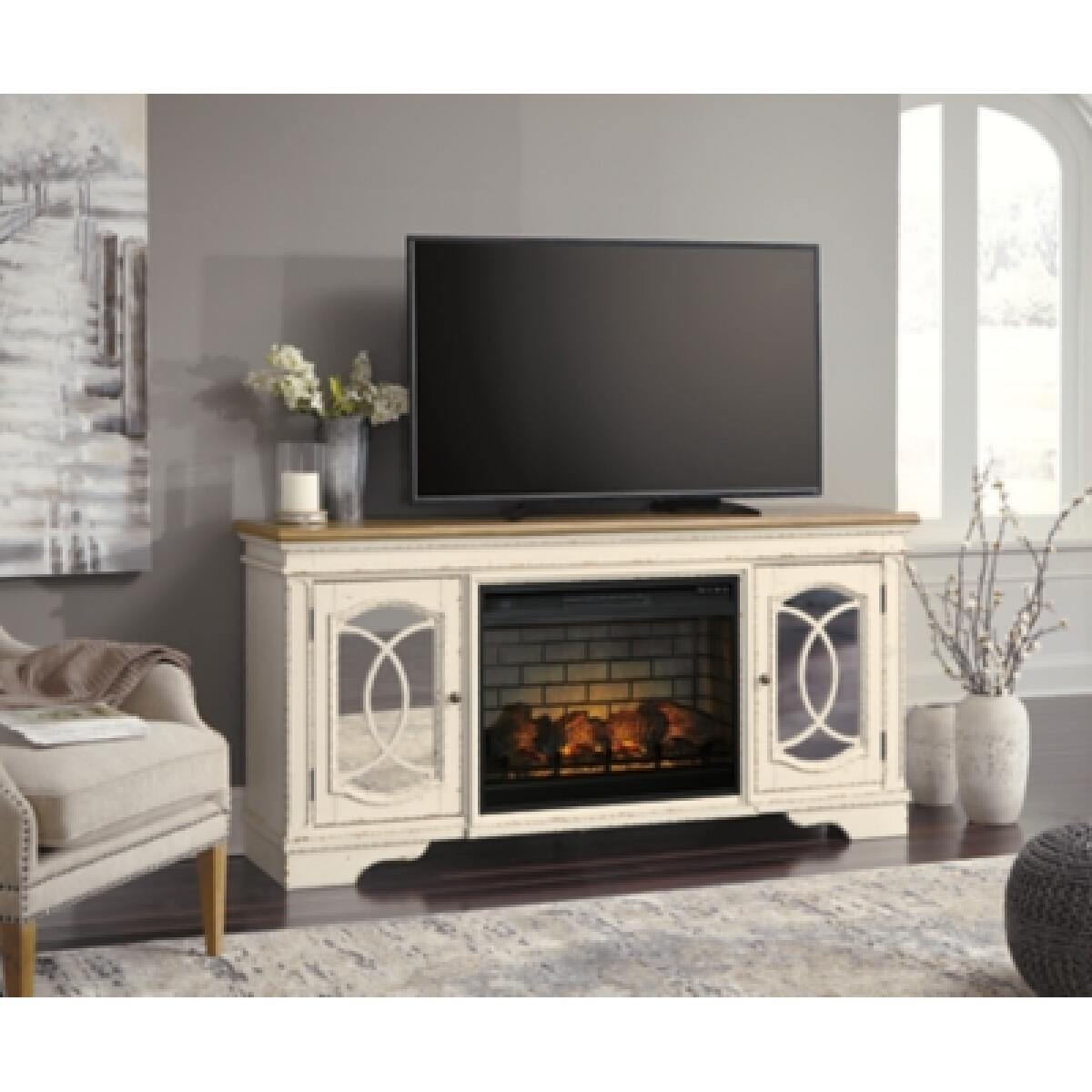 Realyn 74" TV Stand with Electric Fireplace - Image 3