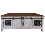 Pueblo Gray Cocktail Table 8 Doors