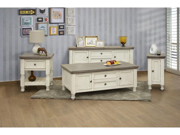 Stone 4 Drawers Cocktail Table IFD4691CKT - Image 2