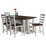 Carriage House Kitchen Island Tablewith Drop Leaf Dining Set