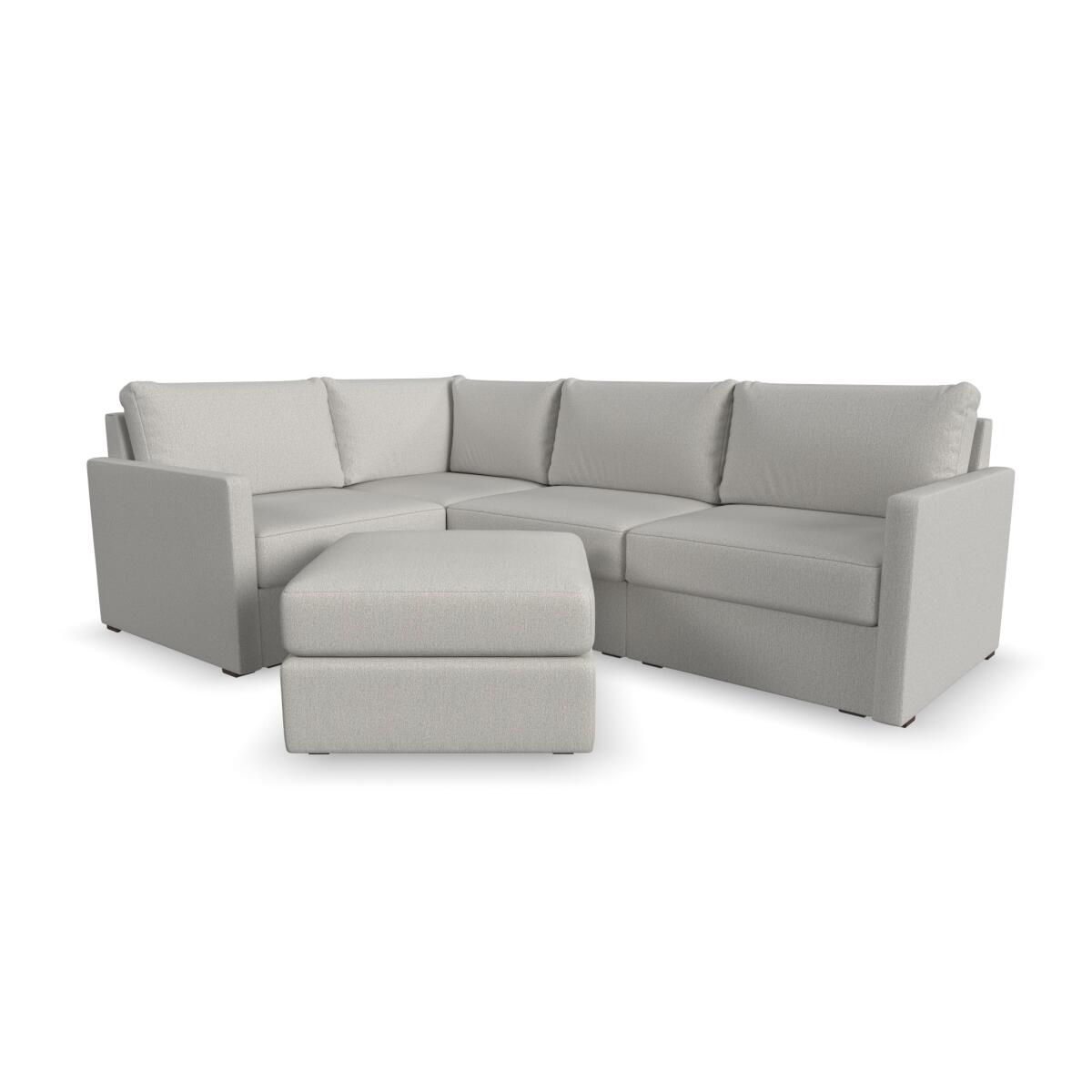 Flex 4-Seat Sectional with Narrow Arm and Ottoman by homestyles - Image 2
