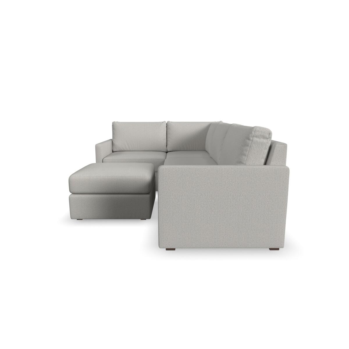 Flex 4-Seat Sectional with Narrow Arm and Ottoman by homestyles - Image 5