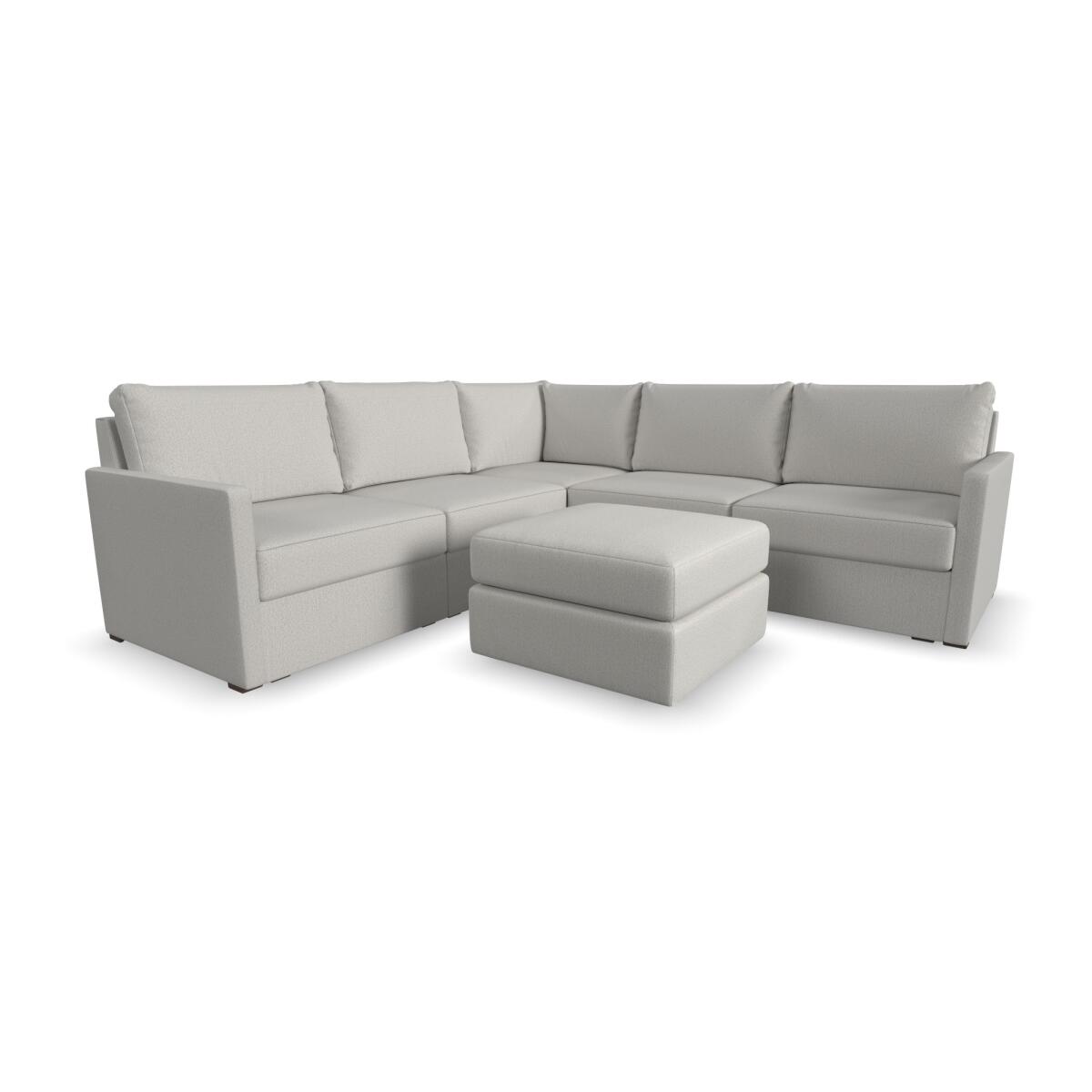 Flex 5-Seat Sectional with Narrow Arm and Ottoman by homestyles - Image 2