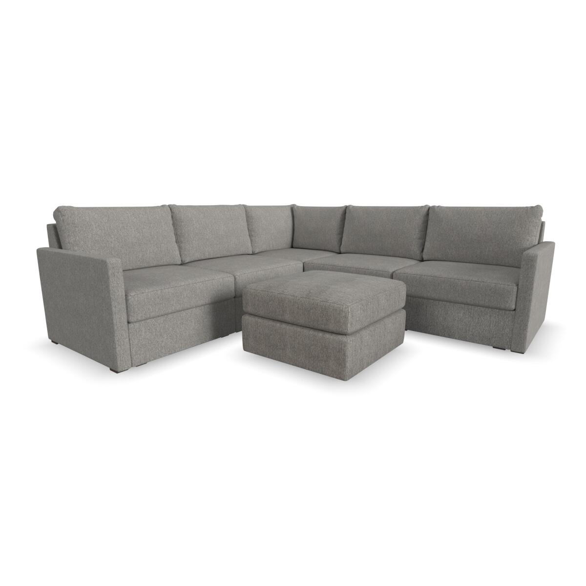 Flex 5-Seat Sectional with Narrow Arm and Ottoman by homestyles - Image 2