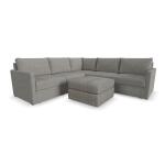 Flex 5-Seat Sectional with Narrow Arm and Ottoman by homestyles - Image 2