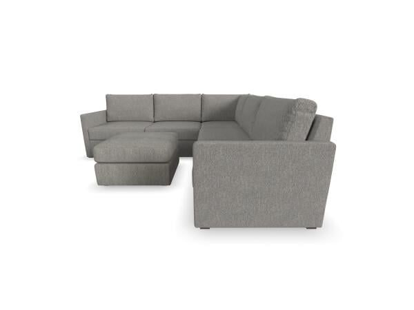 Flex 5-Seat Sectional with Narrow Arm and Ottoman by homestyles