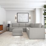 Flex 5-Seat Sectional with Standard Arm and Ottoman by homestyles - Image 3