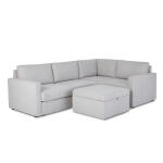 Flex 4-Seat Sectional with Standard Arm and Storage Ottoman by homestyles