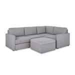Flex 4-Seat Sectional with Narrow Arm and Storage Ottoman by homestyles
