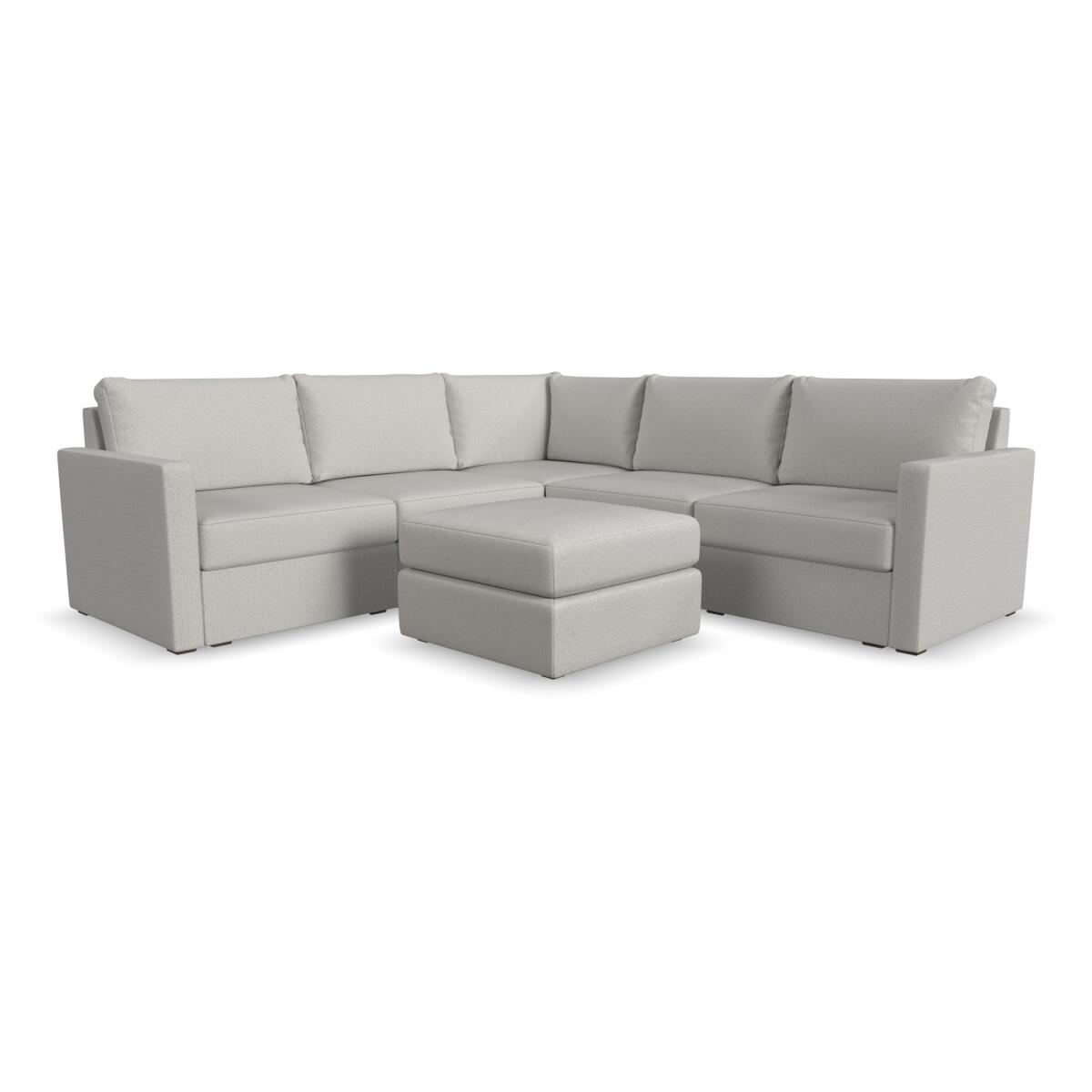 Flex 5-Seat Sectional with Standard Arm and Ottoman by homestyles - Image 2