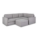 Flex 4-Seat Sectional with Standard Arm and Storage Ottoman by homestyles