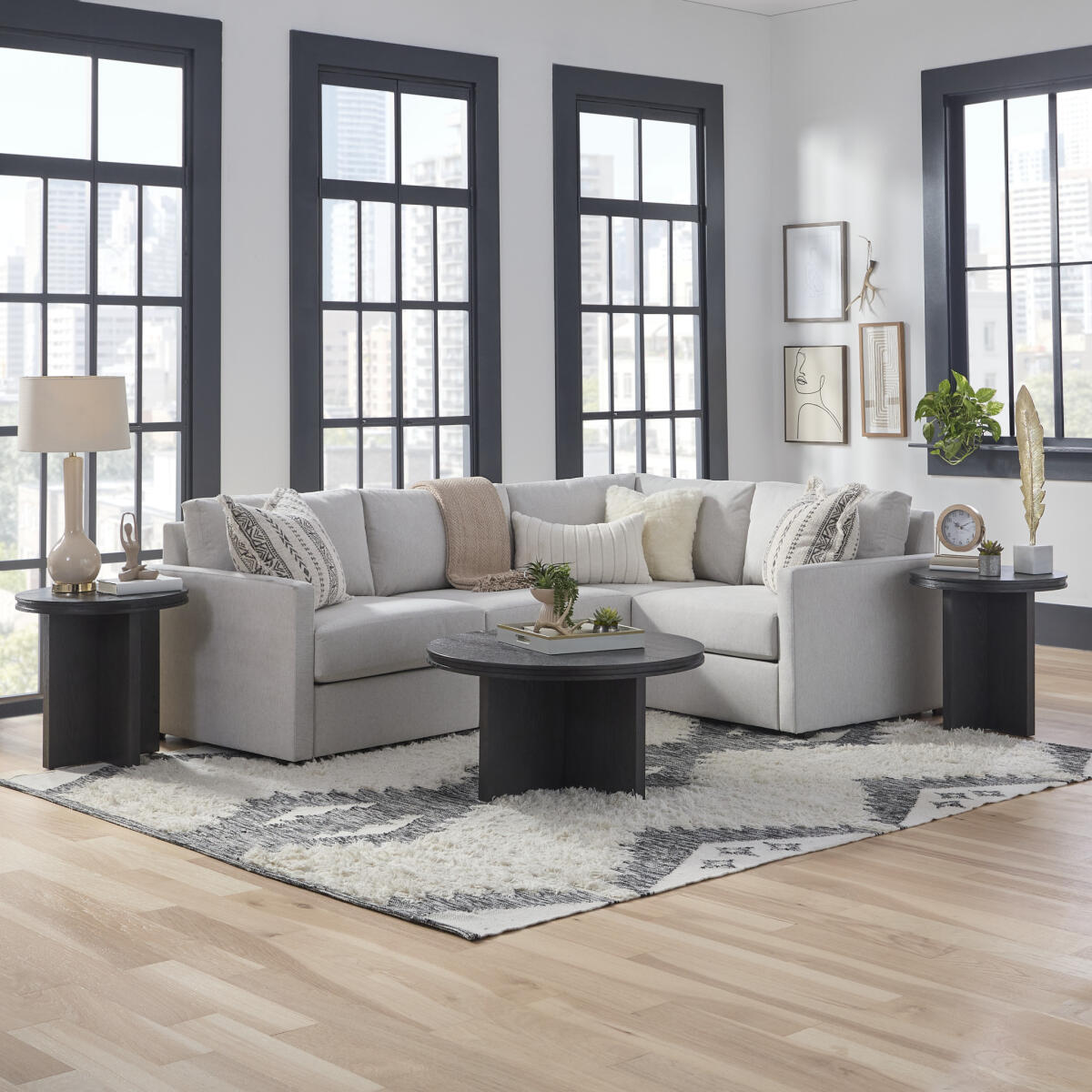 Flex 4-Seat Sectional with Narrow Arm by homestyles - Image 3