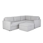 Flex 4-Seat Sectional with Narrow Arm and Storage Ottoman by homestyles