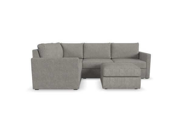 Flex 4-Seat Sectional with Standard Arm and Ottoman by homestyles