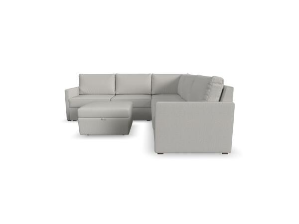 Flex 5-Seat Sectional with Narrow Arm and Storage Ottoman by homestyles