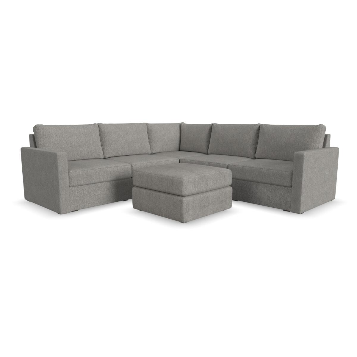 Flex 5-Seat Sectional with Standard Arm and Ottoman by homestyles - Image 2