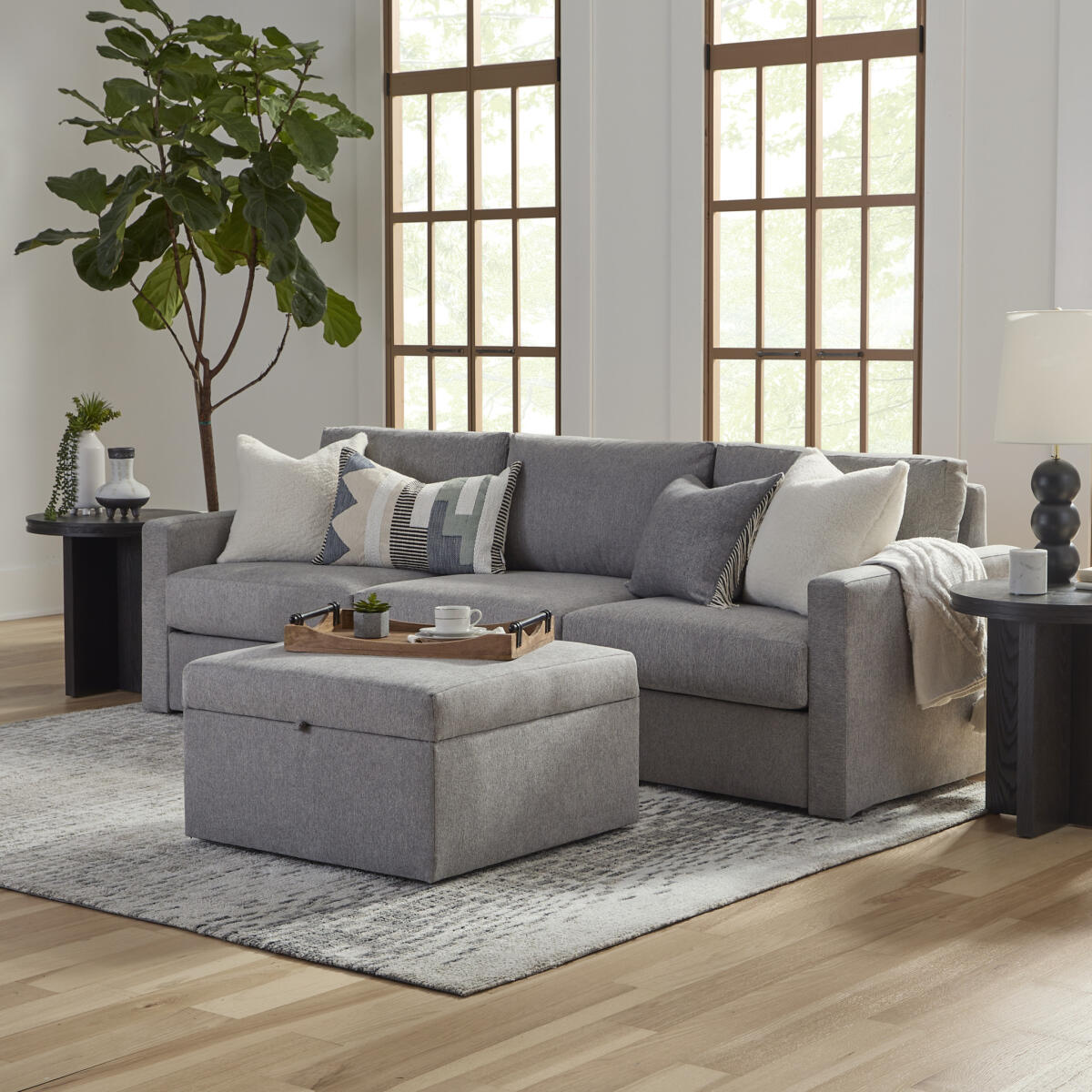 Flex Sofa with Standard Arm and Storage Ottoman by homestyles - Image 3