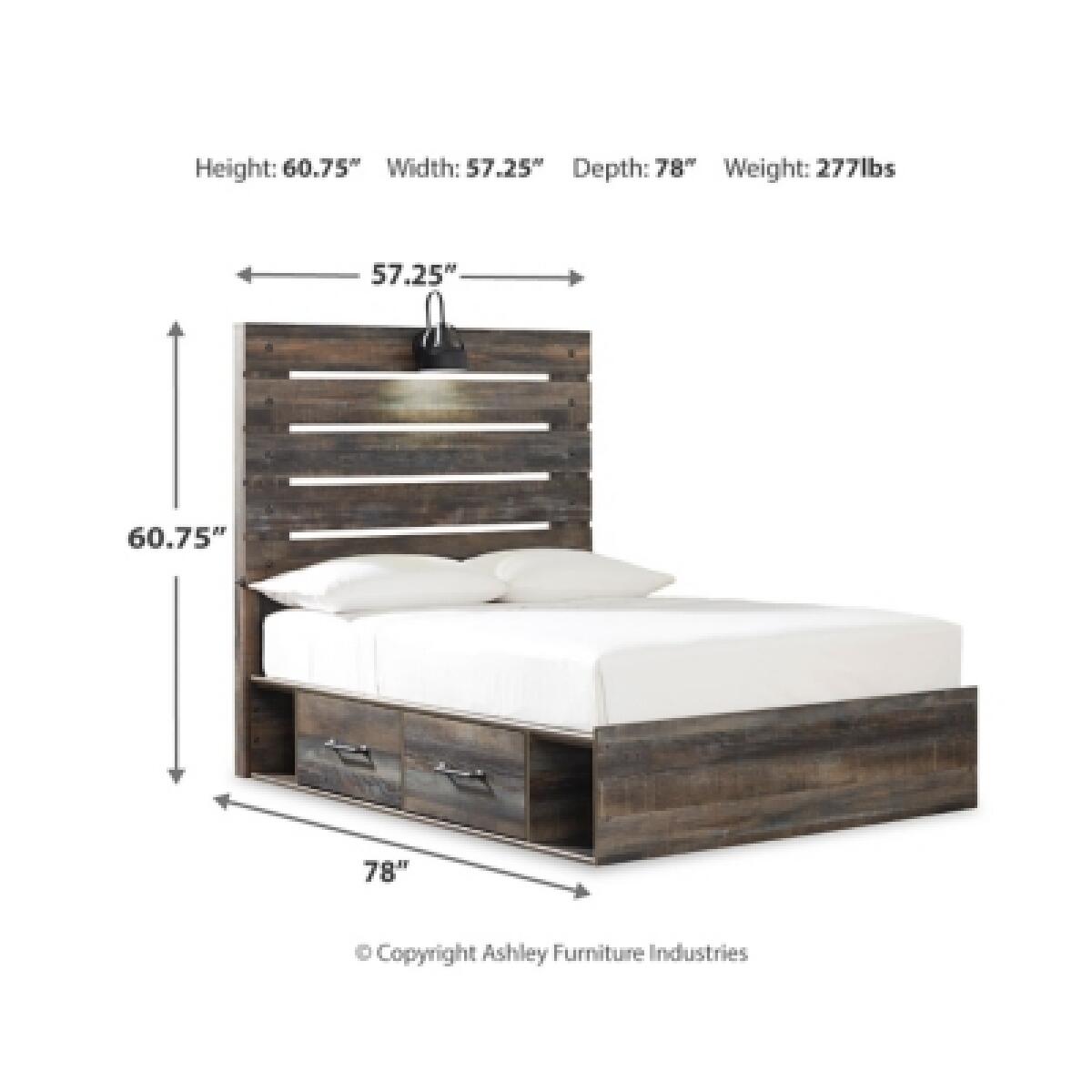 Drystan Full Panel Bed with 4 Storage Drawers - Image 5