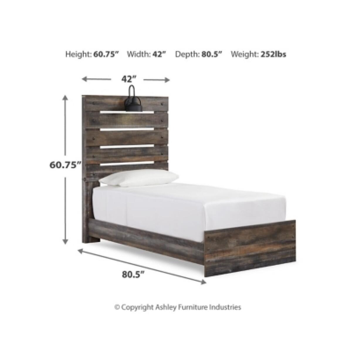 Drystan Twin Panel Bed with 4 Storage Drawers - Image 5