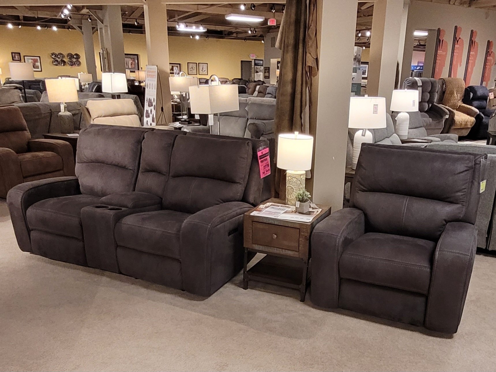 Flexsteel Power Reclining Loveseat and Power Recliner